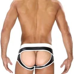 Boxer Bottomless Fetish - Noir/blanc -Poppers Soldes boxer bottomless fetish noir blanc 3 1 9079