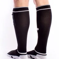 Brutus Puppy Party Socks With Pockets - Black/white -Poppers Soldes brutus puppy party socks with pockets black white 3 1 9207