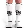 Chaussettes Brutus Gas Mask Party Pockets - Blanc/noir