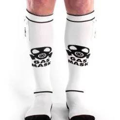 Chaussettes Brutus Gas Mask Party Pockets - Blanc/noir