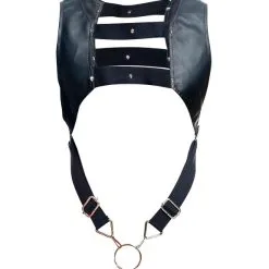 DNGEON Croptop Cockring Harness - Noir -Poppers Soldes dngeon croptop cockring harness noir 3 2 9298