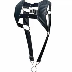 DNGEON Croptop Cockring Harness - Noir -Poppers Soldes dngeon croptop cockring harness noir 4 2 9298