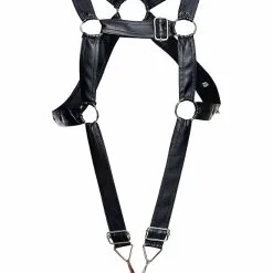 DNGEON Cross Cockring Harness - Noir 10 DNGEON Cross Cockring Harness - Noir -Poppers Soldes dngeon cross cockring harness noir 3 1 9339
