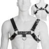 Harnais BDSM En Cuir Veritable Noir -Poppers Soldes harnais bdsm en cuir veritable noir 0 1 7673
