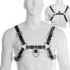 Harnais BDSM En Cuir V?ritable Noir / Blanc 1 Harnais BDSM En Cuir V?ritable Noir / Blanc -Poppers Soldes harnais bdsm en cuir vritable noir blanc 0 1 7672