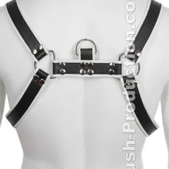 Harnais BDSM En Cuir V?ritable Noir / Blanc -Poppers Soldes harnais bdsm en cuir vritable noir blanc 2 1 7672