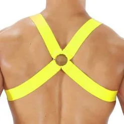Harnais Fetish Elastic - Jaune N?on -Poppers Soldes harnais fetish elastic jaune non 2 1 9070