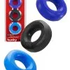 H?nkyjunk - C-Ring Multipack - Noir + Cobalt + Bleu -Poppers Soldes hnkyjunk c ring multipack noir cobalt bleu 0 1 8496