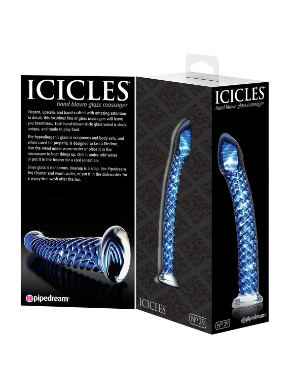 Icicles No. 29 - Dildo De Massage En Verre Souffl? 6 Icicles No. 29 - Dildo De Massage En Verre Souffl? – Image 4
