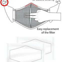 Masque Lavable Avec Filtre - Noir/rouge -Poppers Soldes masque lavable avec filtre noir rouge 6 1 8513