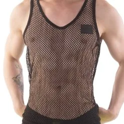 Mesh Tank Top Iriso - Noir