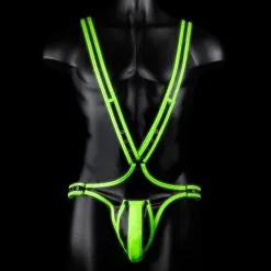 Ouch! Glow In The Dark - Full Body Harness -Poppers Soldes ouch glow in the dark full body harness 3 1 9526