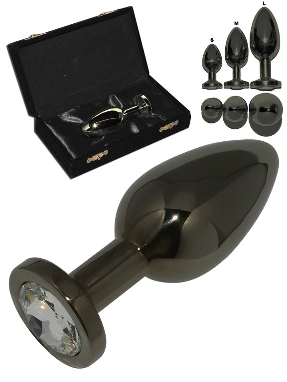 Plug Anal Rosebud Inox - Noir - Large 3 Plug Anal Rosebud Inox - Noir - Large