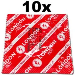 Preservatifs London Rouge Go?t Fraise X 10