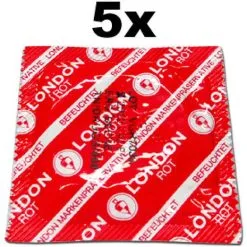 Preservatifs London Rouge Go?t Fraise X 5