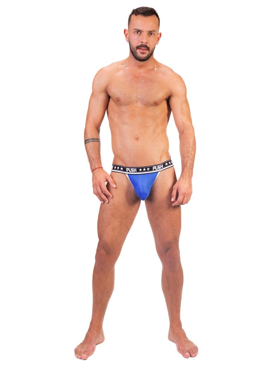 Push - Jockstrap Premium Mesh - Royal/blanc 4 Push - Jockstrap Premium Mesh - Royal/blanc – Image 2