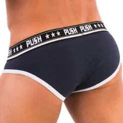 Push - Slip Premium Cotton - Marine/blanc -Poppers Soldes push slip premium cotton marine blanc 3 1 7828