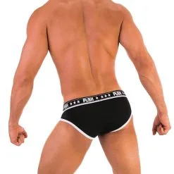 Push - Slip Premium Cotton - Noir/blanc -Poppers Soldes push slip premium cotton noir blanc 2 1 7830