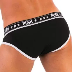 Push - Slip Premium Cotton - Noir/blanc -Poppers Soldes push slip premium cotton noir blanc 3 1 7830