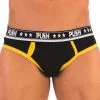 Push - Slip Premium Cotton - Noir/jaune 2 Push - Slip Premium Cotton - Noir/jaune -Poppers Soldes push slip premium cotton noir jaune 0 1 7825