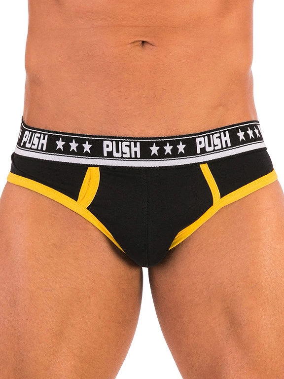 Push - Slip Premium Cotton - Noir/jaune 3 Push - Slip Premium Cotton - Noir/jaune