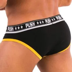 Push - Slip Premium Cotton - Noir/jaune 9 Push - Slip Premium Cotton - Noir/jaune -Poppers Soldes push slip premium cotton noir jaune 3 1 7825