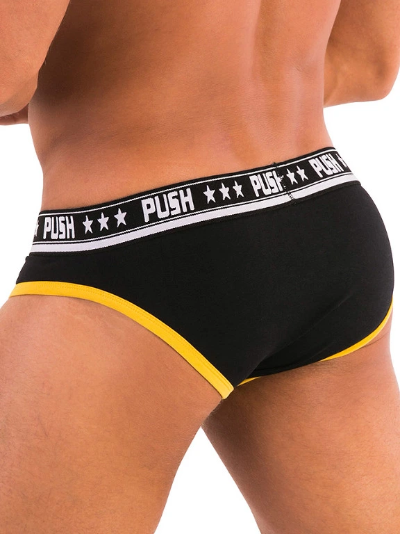Push - Slip Premium Cotton - Noir/jaune 6 Push - Slip Premium Cotton - Noir/jaune – Image 4