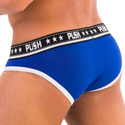 Push - Slip Premium Cotton - Royal/blanc -Poppers Soldes push slip premium cotton royal blanc 3 1 7826