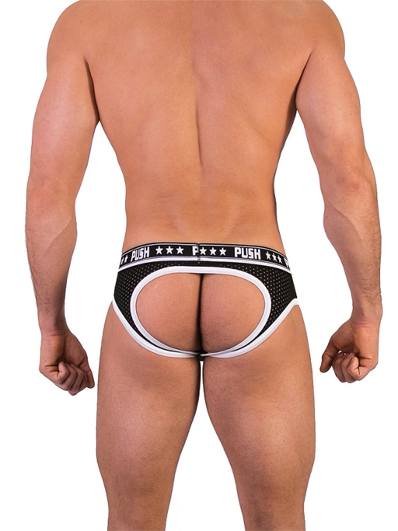 Push - Slip Premium Mesh Hole - Noir / Blanc 6 Push - Slip Premium Mesh Hole - Noir / Blanc – Image 4