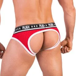Push - Slip Premium Mesh Hole - Rouge/blanc 9 Push - Slip Premium Mesh Hole - Rouge/blanc -Poppers Soldes push slip premium mesh hole rouge blanc 2 1 7666