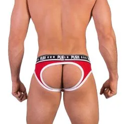 Push - Slip Premium Mesh Hole - Rouge/blanc 10 Push - Slip Premium Mesh Hole - Rouge/blanc -Poppers Soldes push slip premium mesh hole rouge blanc 3 1 7666