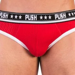 Push - Slip Premium Mesh Hole - Rouge/blanc 11 Push - Slip Premium Mesh Hole - Rouge/blanc -Poppers Soldes push slip premium mesh hole rouge blanc 4 1 7666