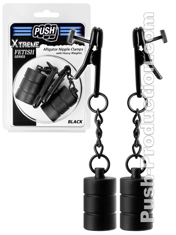 Push Xtreme Fetish - Alligator Nipple Clamps Heavy - Noir 3 Push Xtreme Fetish - Alligator Nipple Clamps Heavy - Noir