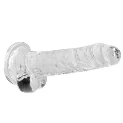 RealRock - Dildo 7 Inch & Balls - Crystal Clear -Poppers Soldes realrock dildo 7 inch balls crystal clear 2 1 8879