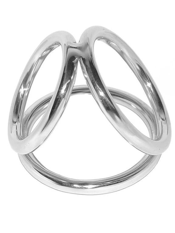 Round Triple Cock & Ball Ring Medium 3 Round Triple Cock & Ball Ring Medium