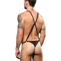 Singlet Lace - Noir -Poppers Soldes singlet lace noir 3 1 9248