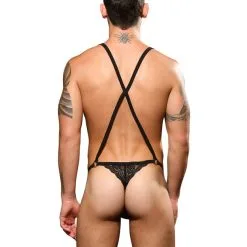 Singlet Lace - Noir -Poppers Soldes singlet lace noir 4 1 9248