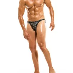 Slip De Bain Camo Low Cut Swim - Khaki -Poppers Soldes slip de bain camo low cut swim khaki 1 1 8968