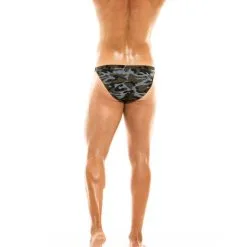 Slip De Bain Camo Low Cut Swim - Khaki -Poppers Soldes slip de bain camo low cut swim khaki 3 1 8968