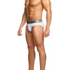 Slip Exclusive - Blanc/argent? -Poppers Soldes slip exclusive blanc argent 2 1 8759