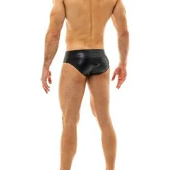 Slip Leather - Noir -Poppers Soldes slip leather noir 3 1 8945