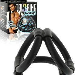 Tri Ring Cock Cage - Noir